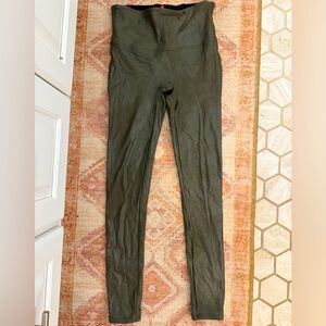 Olive Green High-Waisted Spanx Leggings
